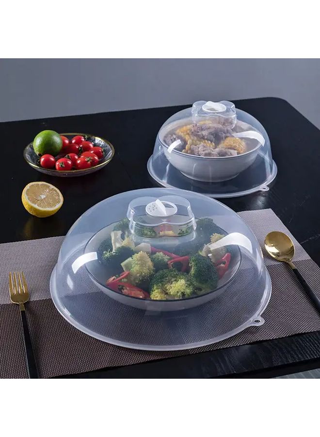 1 Pack White Food Storage Cover Plastic Fresh Keeping Lid Insect Repellent Dome Shape Ventilated Design - Image 1