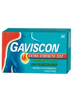 GAVISCON Extra Chew 24 Peppermint Tablets 