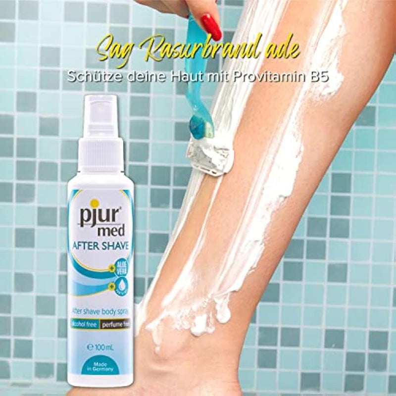 pjur med AFTER SHAVE spray - Care Spray for Women and Men - Gentle Skincare with Aloe Vera - Effective Protection Against Razor Burn (100ml) - Image 3