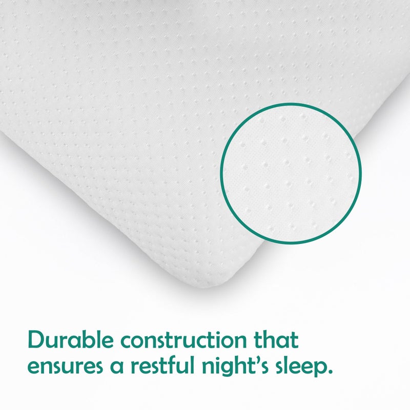 MYTRIDENT MYTRIDENT Indulgence Pillow for Bed, 3 Layered Structure, 260 GSM, Memory Pillow,40 CM X 60 CM-White  - Image 5