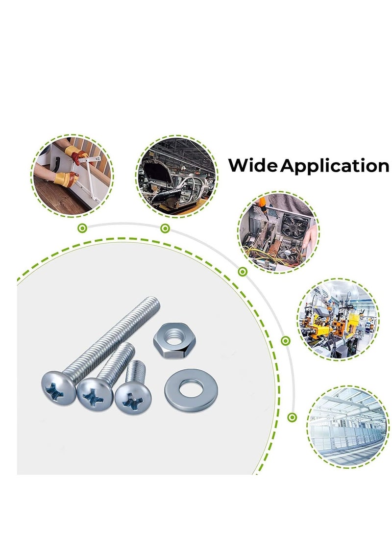 RACO Machine Screws Bolts Stainless Steel Round Head Phillips Screws Muliti Purpose Use 100, 3x20mm - Image 3