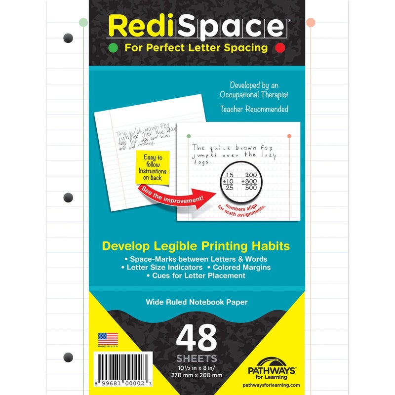RediSpace Notebook Filler Paper White 10-1/2 x 8 in - Image 2