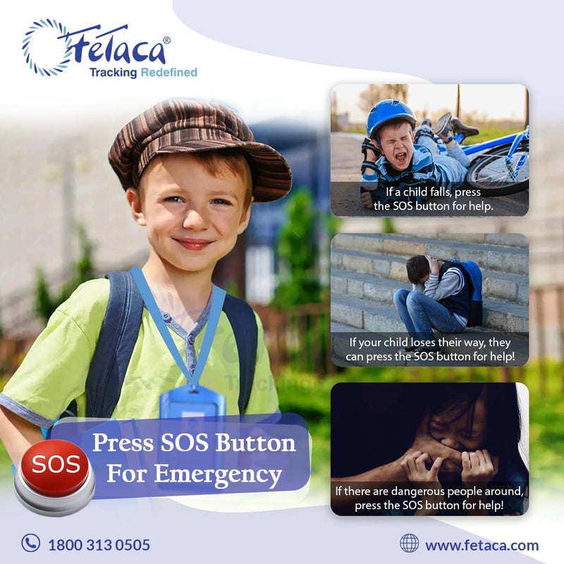 FETACA ® ID Card Shape GPS Tracker with Live Location, 2-Way Calling, SOS Button & Alerts - Smart Wireless Tracker for Kids, School, Work & Elderly Safety Free 12-Month Data SIM & App Subscription - Image 5