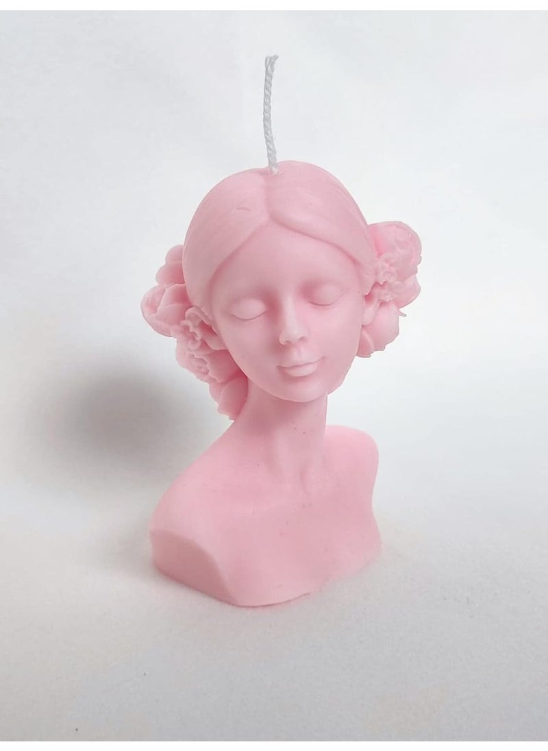 Polaris Fox Polaris Fox Handmade Pure Soy Wax Scented Lady Candle LXBXH 7x5x10cm Pink Color Weight 125gm  - Image 4