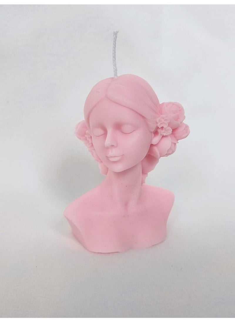 Polaris Fox Polaris Fox Handmade Pure Soy Wax Scented Lady Candle LXBXH 7x5x10cm Pink Color Weight 125gm  - Image 1