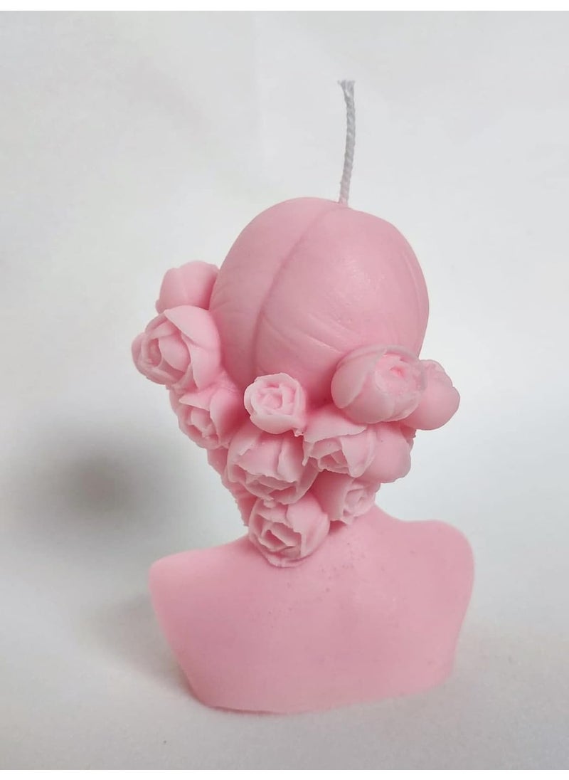 Polaris Fox Polaris Fox Handmade Pure Soy Wax Scented Lady Candle LXBXH 7x5x10cm Pink Color Weight 125gm  - Image 5
