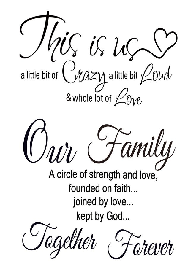 Rotumaty Family Quotes Wall Decals This is Us Wall Decor Vinyl Stickers for Living Room Bedroom Inspirational Art Decorations for Home Office Teen Dorm - Image 1