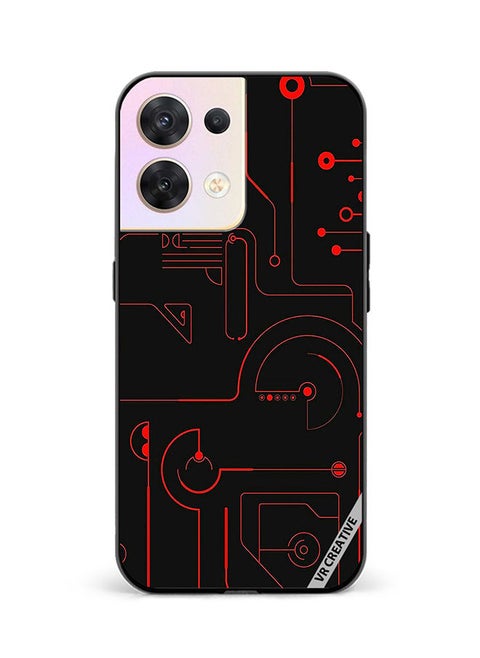 Protective Case Cover For Oppo Reno8 5G Game Circuit Design Multicolour