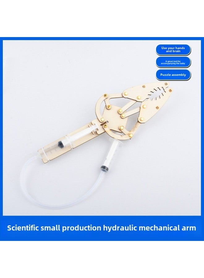 Loquat Science Small Experiment Suit Science And Technology Production Invention Diy Homemade Materials Primary School Students' Puzzle Science And Education Manual-Specifications:Hydraulic Mechanical Arm - Image 1