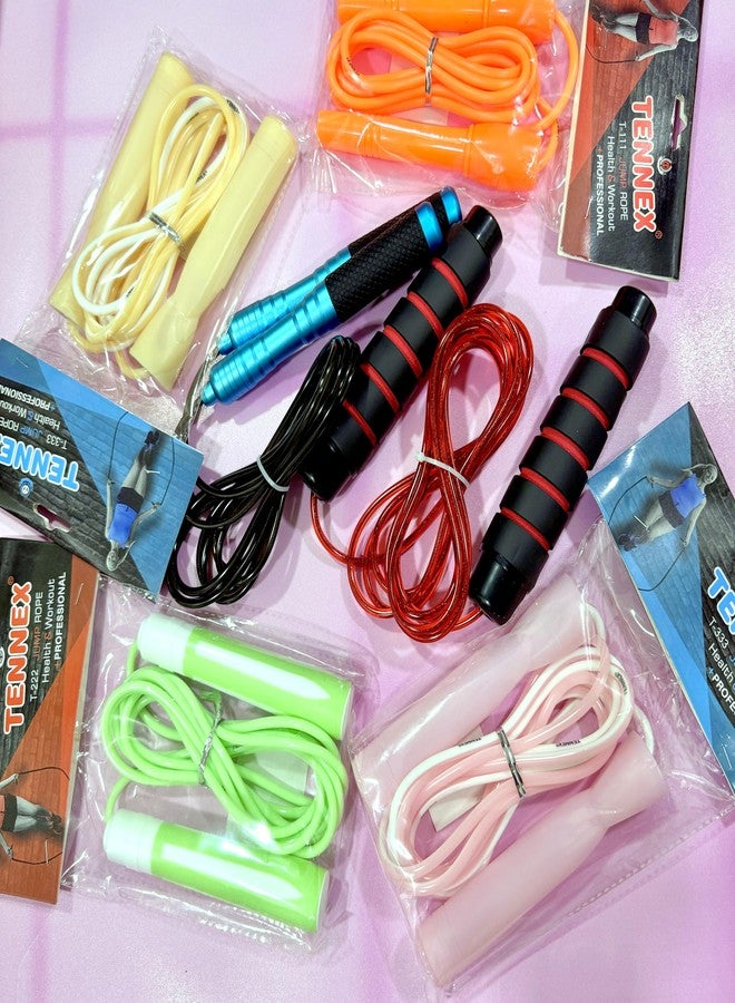 Tennex Jump Rope T-444 Yellow for Men and Women | Adjustable Skipping Rope | Foam Handle - Image 4