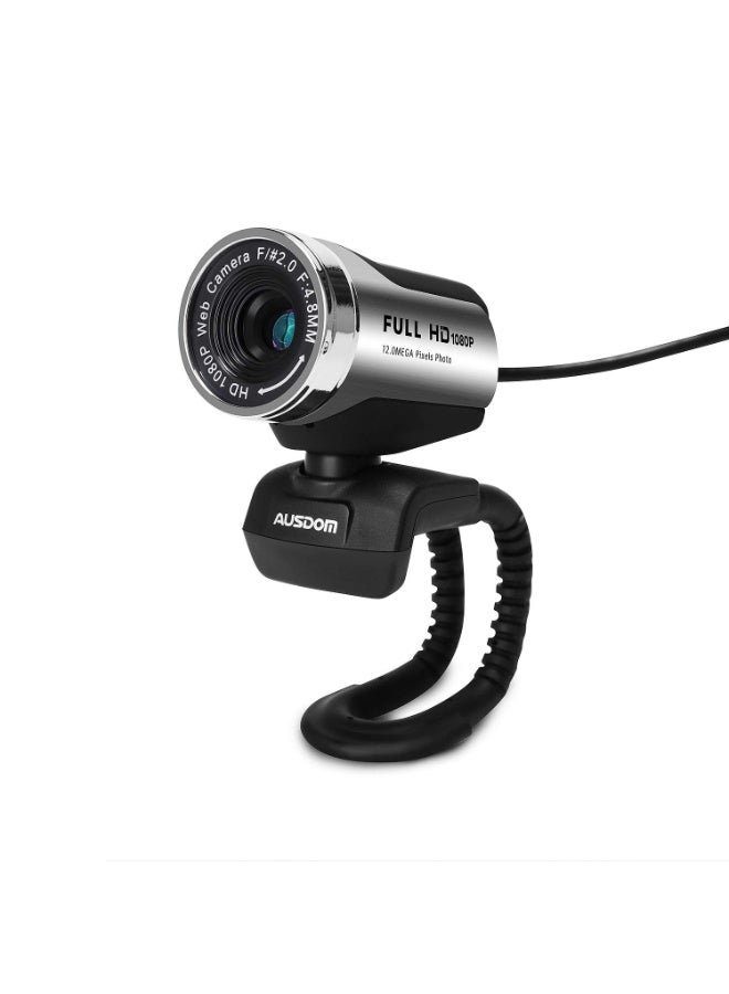 أوسدوم كاميرا ويب AW615 بدقة 12 ميجابكسل، ودقة FHD 1080P، ومعدل تحديث 30 هرتز، مزودة بميكروفون، ومجال رؤية واسع 90 درجة، وتركيز يدوي. - Image 1