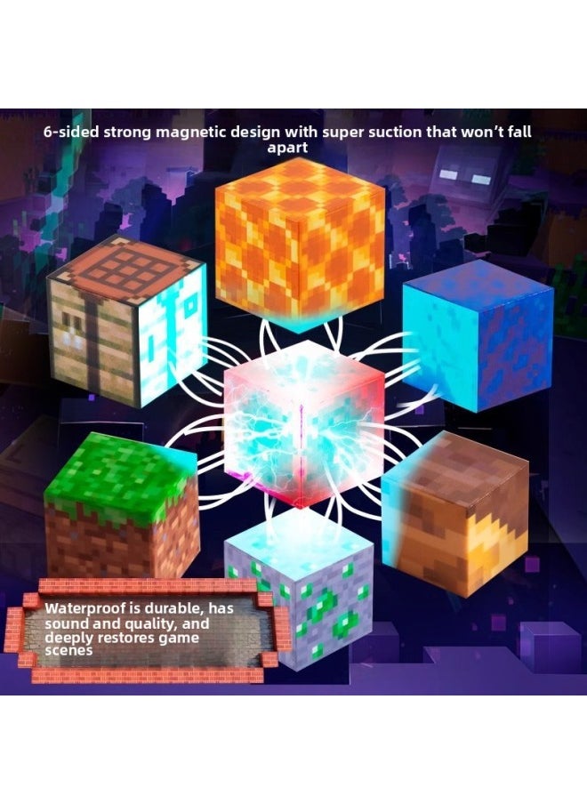 null - World Magnetic Square Magnetic Suction Building Blocks DIY Variable Three-Dimensional Building Blocks Assembled Children's Toys For Boys-Color:Minecraft Magnetic Square Building Blocks [versatile Style]-Specifications:500 Random Pieces [10 Dolls Included] - Image 1