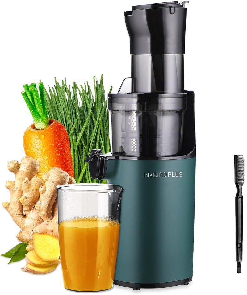 INKBIRDPLUS Masticating Juicer, 200W Slow Cold Press Squeezer Machine with Wide Chute, BPA-Free, Max Nutrient Juicers, High Juice Yield Extractor for Leafy Greens, Celery, Carrot, Fruits & Vegetables - Image 1