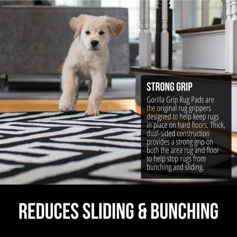 GORILLA GRIP Strong Rug Pad Gripper, 2.5x13 FT, US Designed, Runner Grips Keep Area Rugs Safe and in Place Thick Slip and Skid Resistant Pads for Hard Floors, Under Carpet Cushion Hardwood Protection - Image 3
