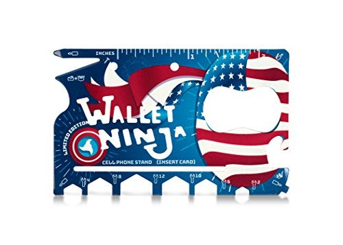 Wallet Ninja USA PRIDE Wallet Ninja - 18 in 1 Credit Card Sized Multitool - Image 1