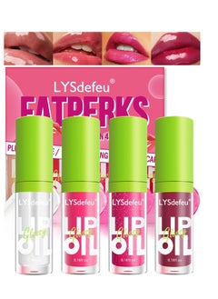 4 Colors Lip Oil Lip Glaze,Hydrating Tinted Plumping Lip Gloss,Clear Pink Shiny Glow Reviver Lip Care Oil,Longlasting Non-sticky Transparent Lip Oil,Christmas Makeup Gift Kit for Women-SetA - pzsku/ZE64130F07C5FEC8F449AZ/45/_/1732976804/a900378f-b5cb-4d2b-a8c6-1326a9a1d985