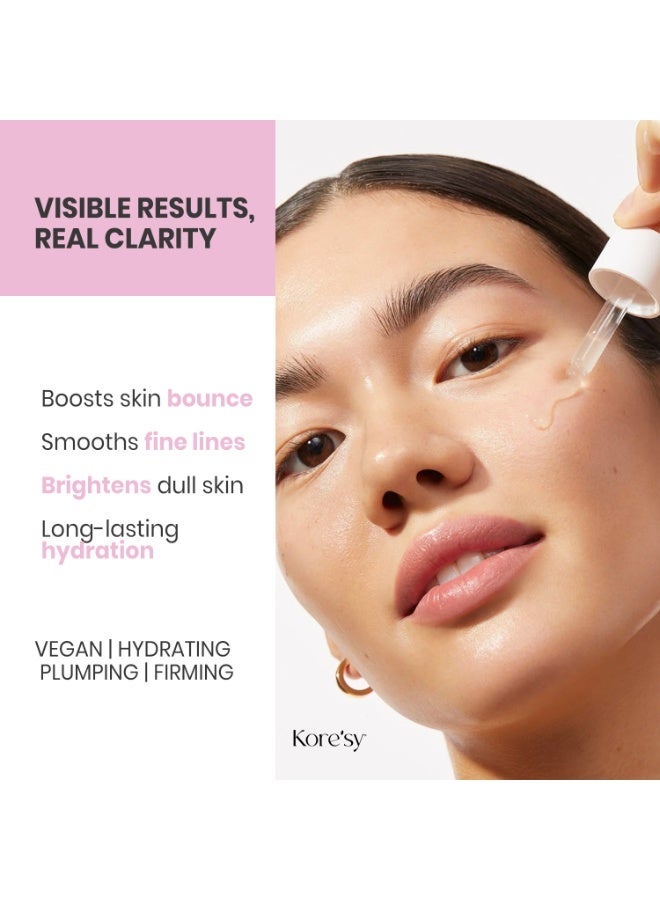 Kore'sy Collagen Jelly Serum, Lightweight Hydrating Face Serum with Vegan Collagen, Tremella Mushroom, Hibiscus – For Dull, Dry or Aging Skin - Image 3