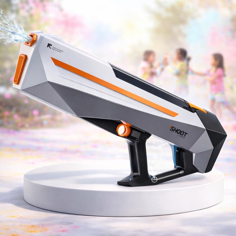 Storio Rechargeable Electric Automatic Big Powerful Holi Pichkari Water Gun Toy for Kids with Luminous Light | 800ML Inbuilt Storage | Upto 30Ft Range |High Pressure Mechanism - Image 5