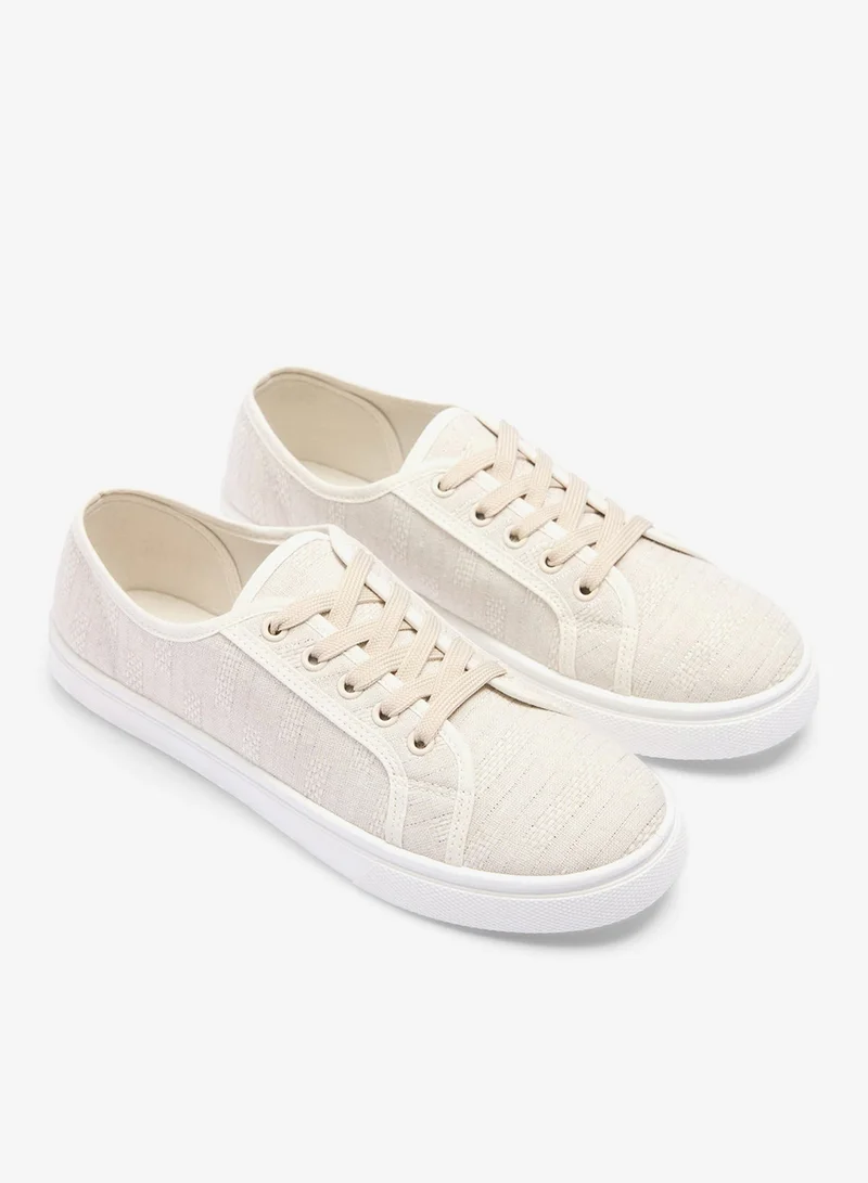 Matalan Linen Slip On Trainers