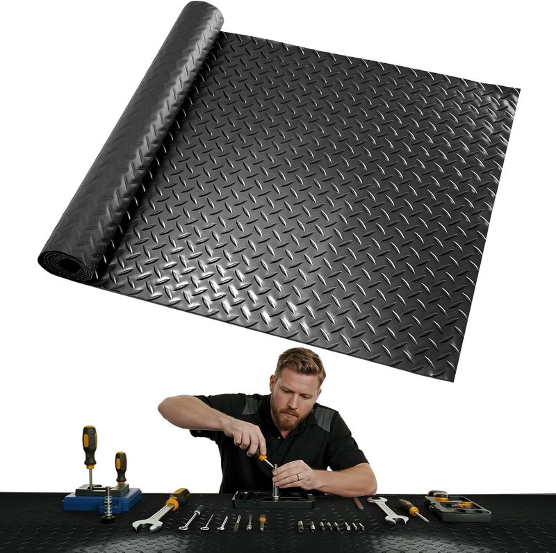 ARQRHTLY Workbench Mat 47.24"x23.62" Work Bench Pad, 2mm Non-Slip Steel Plate Tool Station for Painting, Woodworking, Crafting, DIY Building (47.24" x23.62) - Image 1