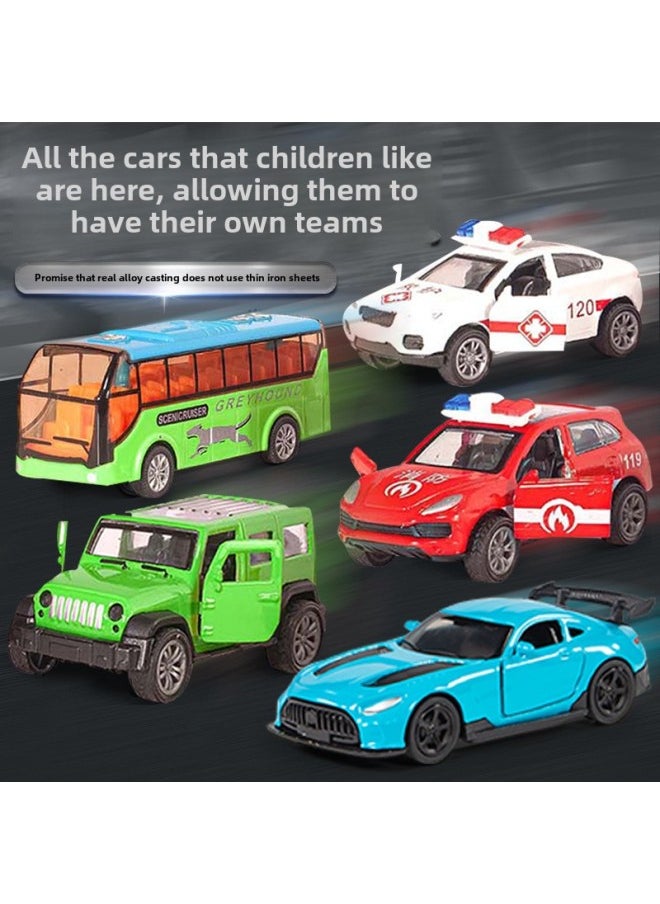 Children's Toys 1:50 Alloy Huili Three-door Car Model Parking Lot Scene Car Boy Toy-Color:521E Two-door 1:50 Sedan Back Force Alloy Car (price For A Price)  - Image 3