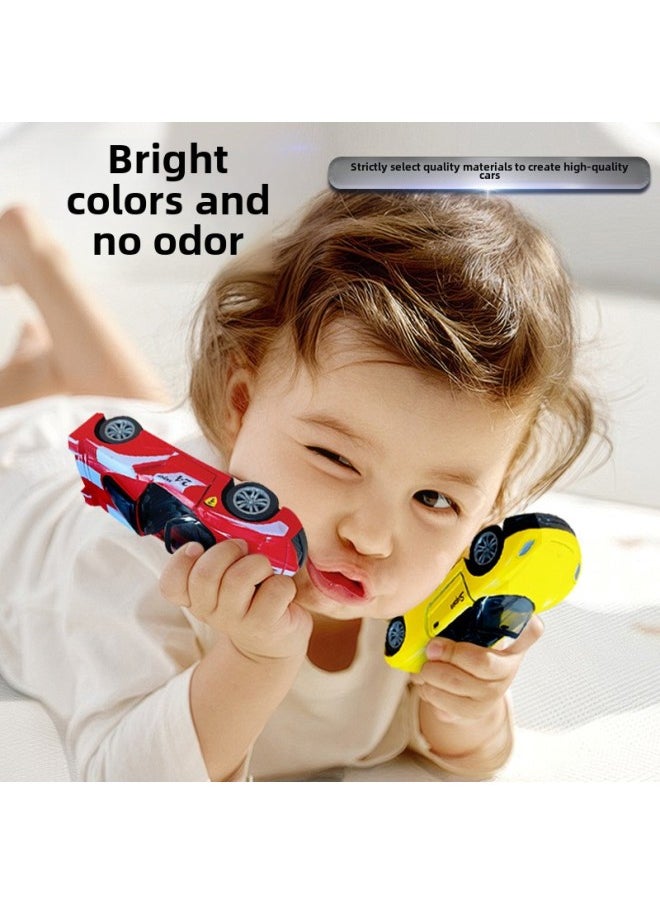 Children's Toys 1:50 Alloy Huili Three-door Car Model Parking Lot Scene Car Boy Toy-Color:521E Two-door 1:50 Sedan Back Force Alloy Car (price For A Price)  - Image 4