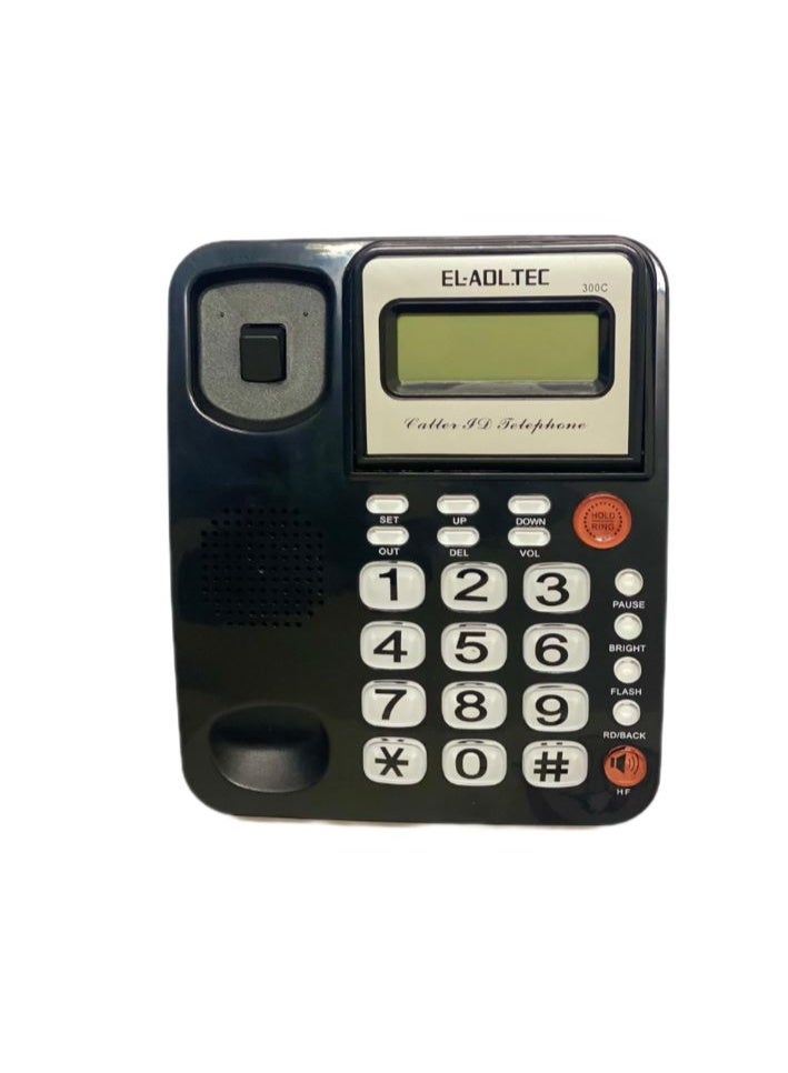 العدل تك تليفون سلكي العدل تك، اسود- 300C - Image 2