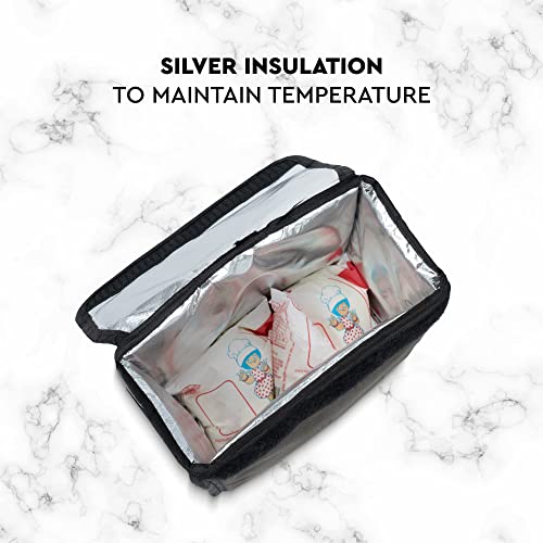 Shopoflux Milk Bag For Door Hanging | Insulated And Waterproof Door Hanging Bag For Milk Sachets And Bottles Storage With Pocket For Notes And News Paper (Blue) - Fold Top, 24.13 Cm, 25.4 Cm - Image 3