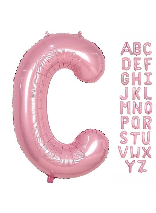 BBPOOL Pink Letter C Balloons,40 Inch Balloons Letter C Mylar Helium Large Pink C Balloon for Birthday Party Anniversary Decorations - Image 1