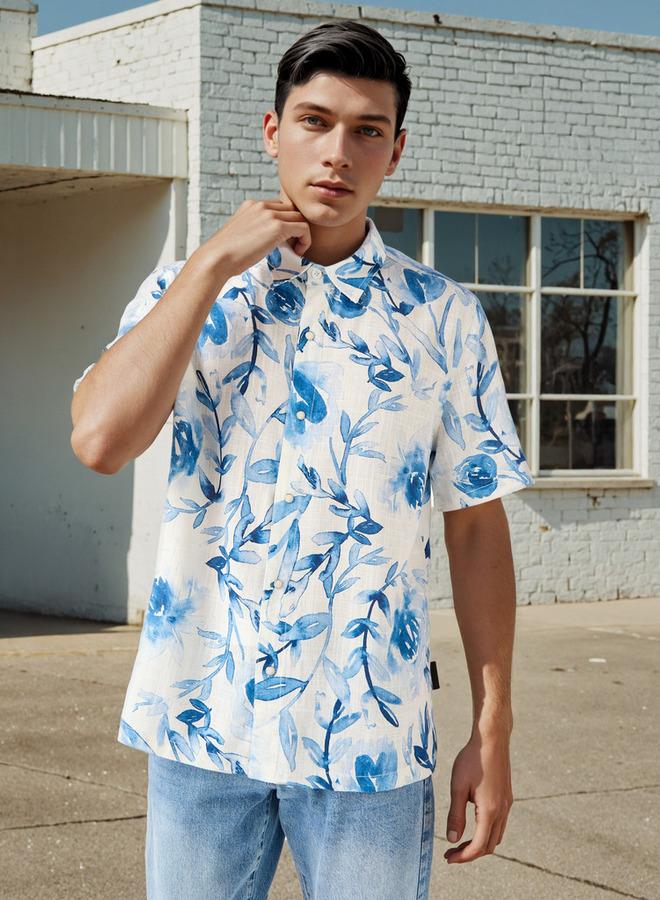 لي كوبر قميص لي كوبر بقصة عادية وطبعة زهور - Image 1