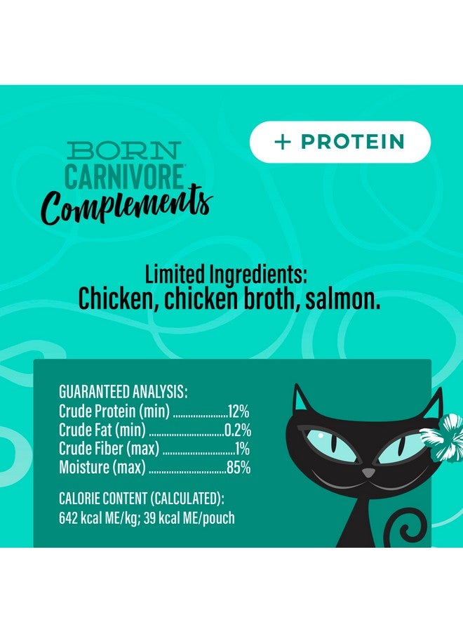 Tiki Cat Born Carnivore Complements Wet Cat Food Topper, Chicken & Salmon 2.1 Oz Pouch (12 Count) - Image 4