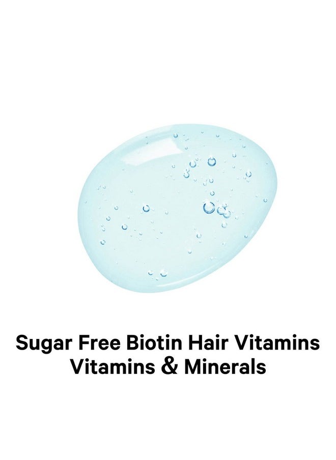 Codeage Hair Gummies Biotin 5000 Mcg Sugar Free Growth Gummy Vitamins A C B6 B12 D3 Zinc Inositol Supplement Women & Men Pantothenic Folic Acid Nails Skin Strawberry Coconut Flavor 60 Ct  - Image 4