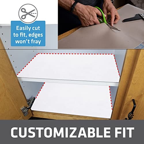 Drymate Premium Luxury Shelf & Drawer Liner, Thick Cushioned Fabric, Non-Adhesive, Absorbent, Waterproof, Slip-Resistant, Liners for Kitchen Cabinets, Cupboards (USA Made)(12”x59”)(2-Pack)(White) - Image 4