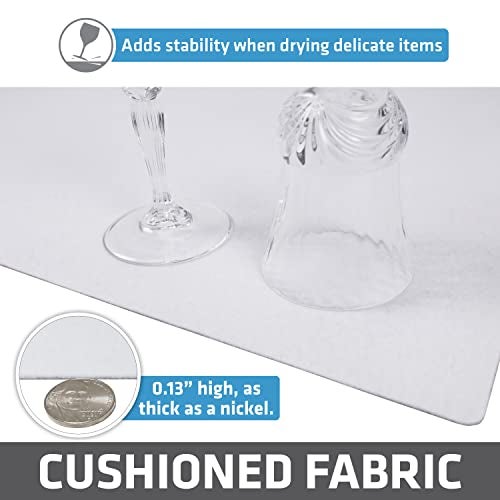 Drymate Premium Luxury Shelf & Drawer Liner, Thick Cushioned Fabric, Non-Adhesive, Absorbent, Waterproof, Slip-Resistant, Liners for Kitchen Cabinets, Cupboards (USA Made)(12”x59”)(2-Pack)(White) - Image 5