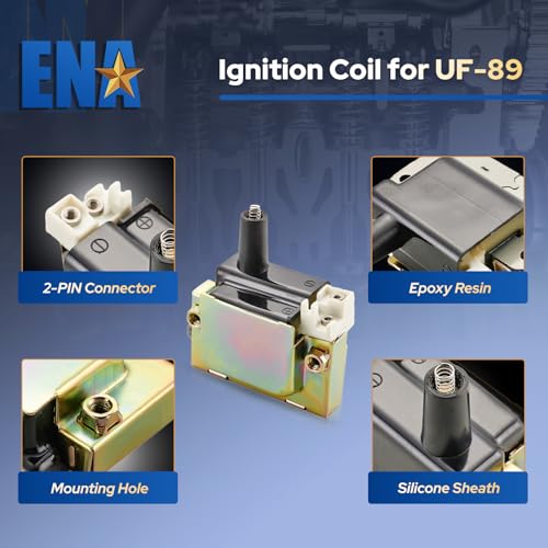 ENA حزمة ملف الإشعال ENA متوافقة مع هوندا سيفيك أكورد CRV سيفيك ديل سول أكورا إنتغرا EL 1993 1994 1995 1996 1997 1998 1999 2000 2001 2002 1.6L 1.8L 2.2L 2.3L بديل لـ UF89 30510PT2006 C873 - Image 2
