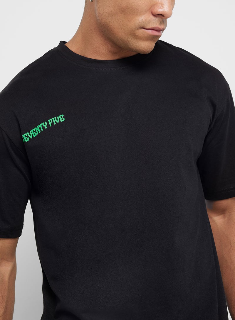 Seventy Five Graphic Print Oversized T-Shirt - Image 3