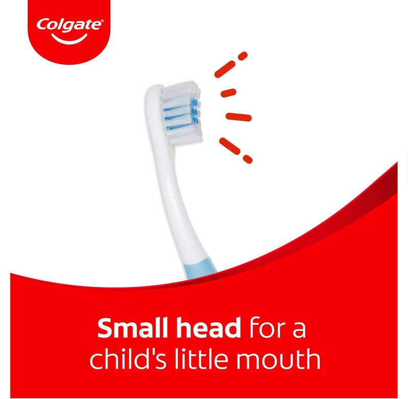 Colgate Kids Toothbrush 02 Years Baby Toothbrush Extra Soft bristles Gently and Effectively Clean First Teeth Small Brush Head Blue bristles Toothpaste Guide NonSlip Handle - Image 4