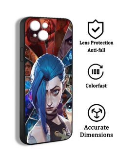 Phone Case Cover For Apple iPhone 15 Plus Print League of Legends Jinx Anime Arcane Jinx FYB10