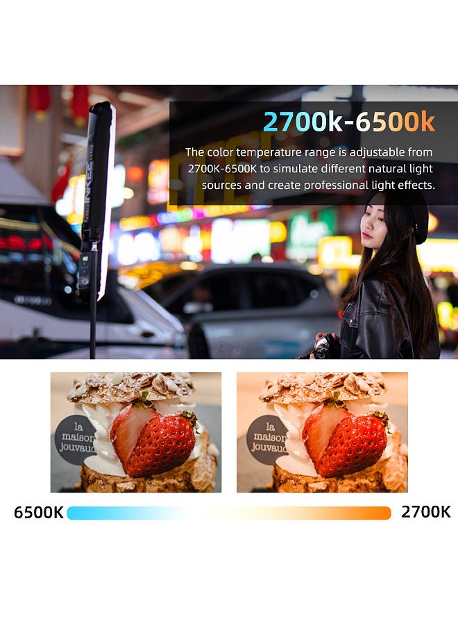 INKEE - GC12 Inflatable LED Video Light Wand 12W Handheld Air Column Light Stick 2700K-6500K Dimmable Photography Lighting Flexible LED Soft Light IP66 Waterproof Built-in Battery with Magnetic Ballhead - Image 1