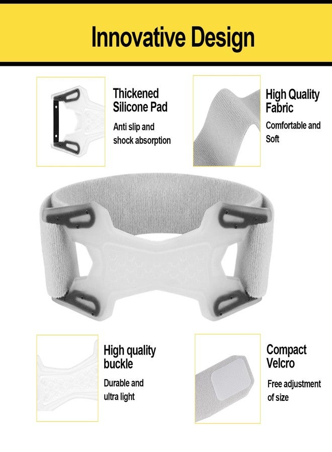 FVVWVV 2 Pack Patellar Tendon Support Strap,Adjustable Silicone Patella Knee Strap for Knee Pain Relief,Knee Bands for Basketball, Tendonitis, Running, Tennis, Jumpers, Squats（Gray） - Image 2