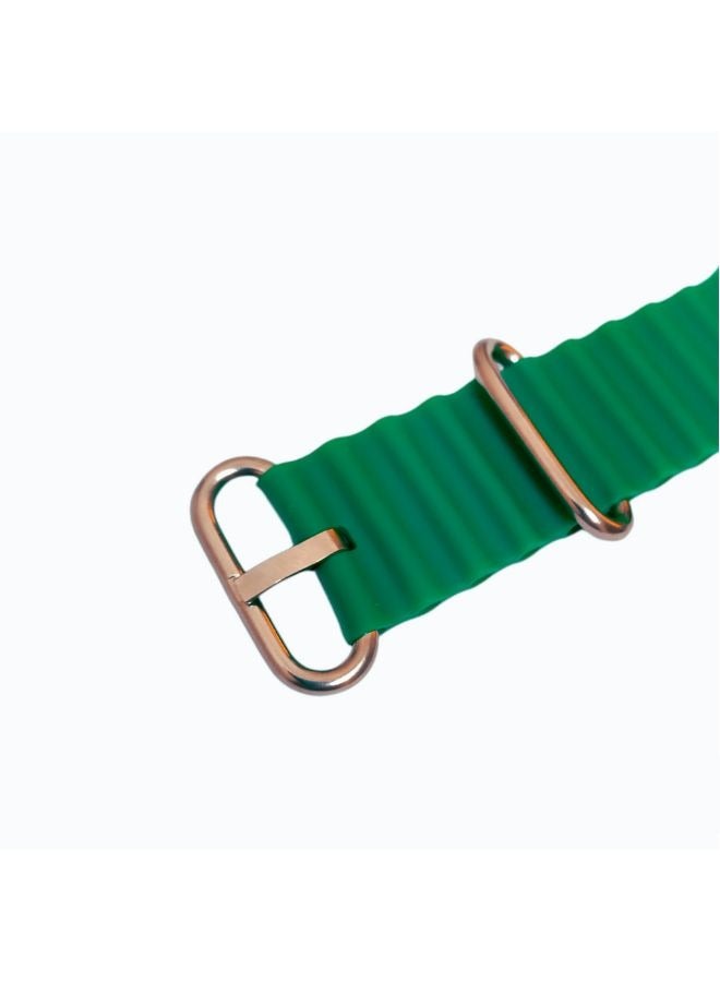 Silicone band for smart watches, size 42/44/45/49 mm, green color - Image 3