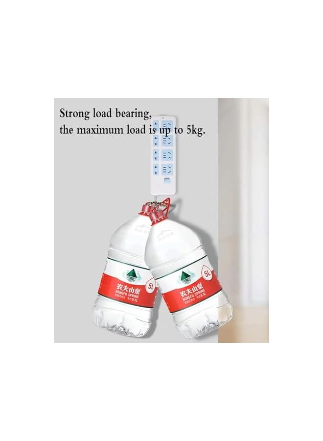 promass 4 Pcs Self Adhesive Power Strip Fixator, No Hole Plug In Wall Socket Sticker, Fixer Reusable Adapter Fixer, Chute Design, for Wifi Router, Remote Control, Paper Towel Box - Image 5