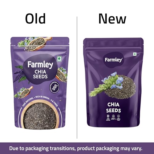 Farmley Chia Seeds 200g I Seeds for Eating | Seeds for Weight Management | Rich in Calcium, Protein & Fibre (Pack of 5) - Image 2