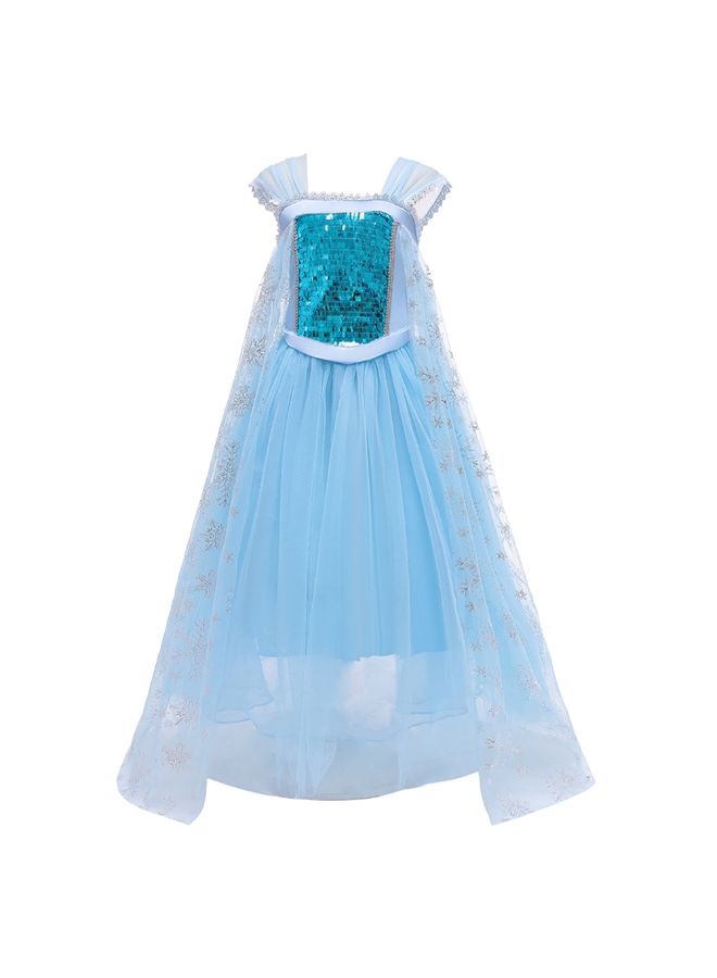NIBEMINENT Frozen Snow Sequin Princess Costume 120cm - Image 1