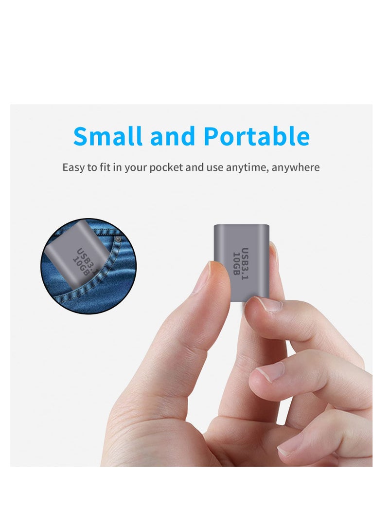 USB A to USB C Adapter, 2Pack USB C Female to USB Female Adapter, 10Gbps USB A Female to USB C Female Adapter Bi-Directional (USB 3.1 Type C Gen2) Compatible for MacBook Pro, Laptop, iPhone  - Image 5