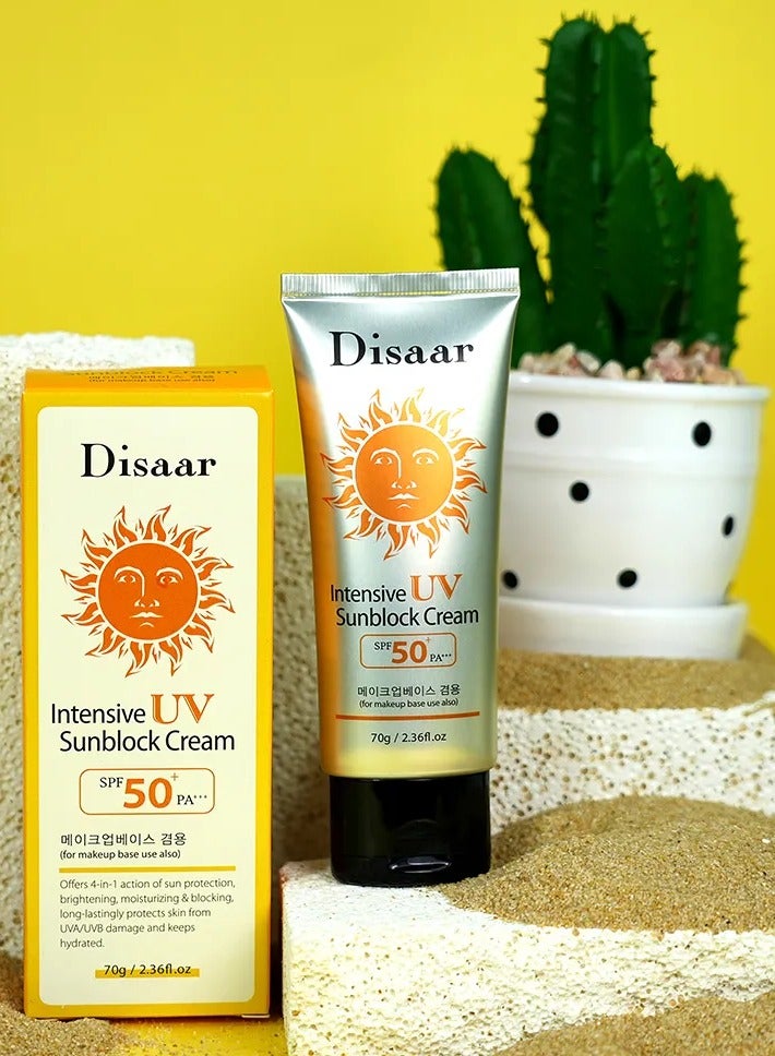 Disaar Two Pieces Of Sunblock Cream Intensive UV SPF50+ PA+++ / 70x2 g - Image 2