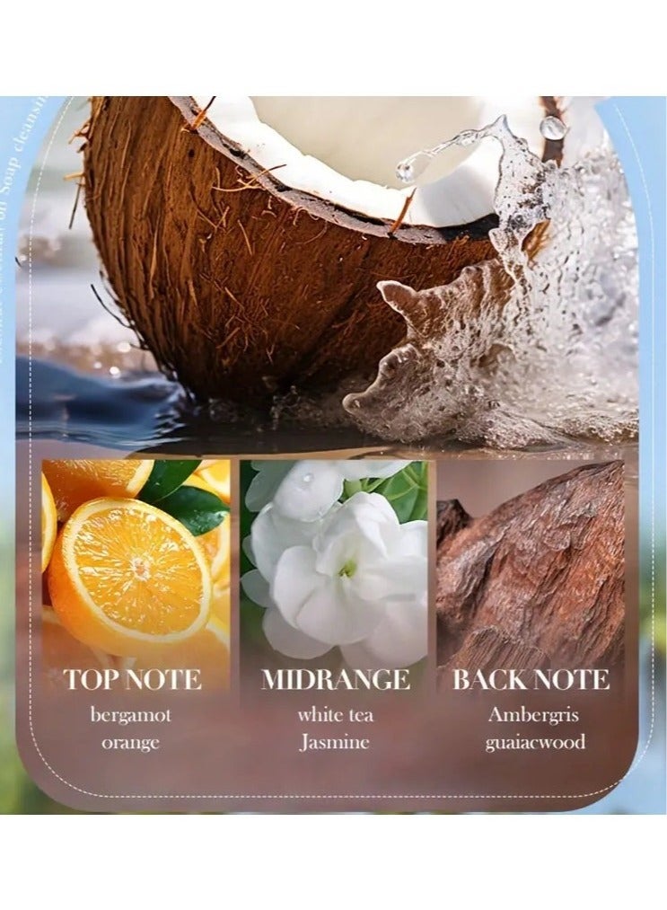 SADOER Hydrating Coconut Handmade Soap - 3.5oz | Natural Plant Oil Infused For Dry Skin Relief & Moisture Boost | Perfect Gift For Loved Ones - Image 4