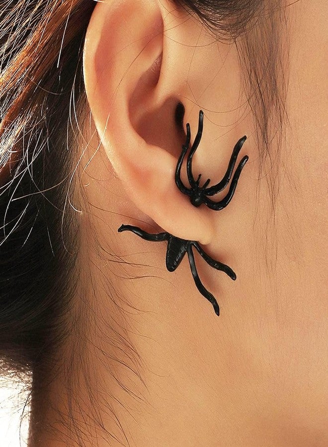yfstyle Halloween Spider Bat Choker Necklace Spider Earring Rings Set Vintage Goth Halloween Jewelry Sets for Women Cosplay Accessories Spider - Image 3