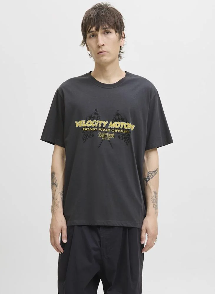جاك اند جونز Graphic Crew Neck T-Shirt
