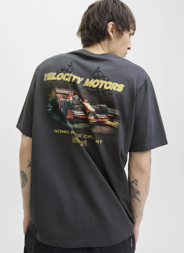 جاك اند جونز Graphic Crew Neck T-Shirt